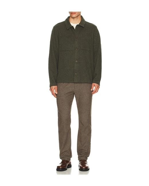 Marine Layer Green Boiled Wool Overshirt for men