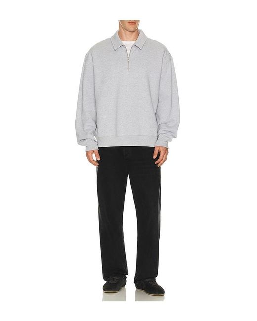 AllSaints Gray Milo Sweatshirt Polo for men
