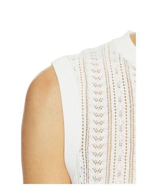 Anine Bing White Moni Crop Tank