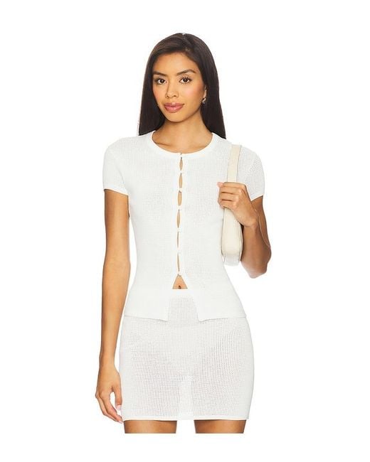 Lovers + Friends White Glin Cardigan