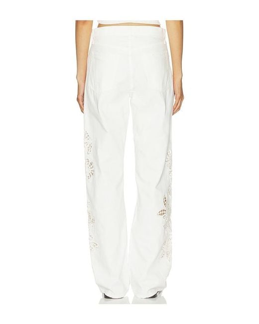 Rag & Bone White Shea Full Straight Jeans