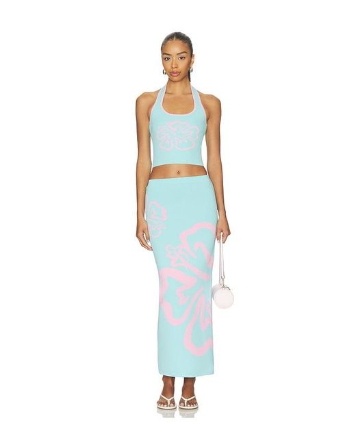Kulani Kinis Blue Knit Halter Top