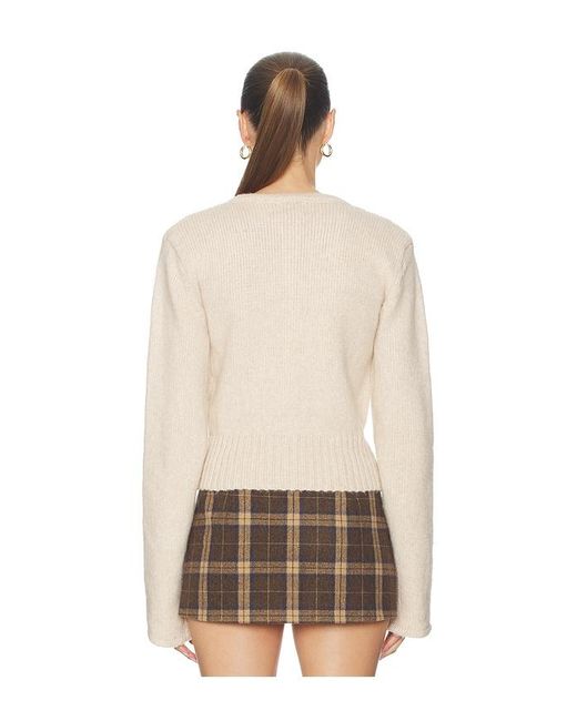 SNDY'S Natural Fluffy August Button Top