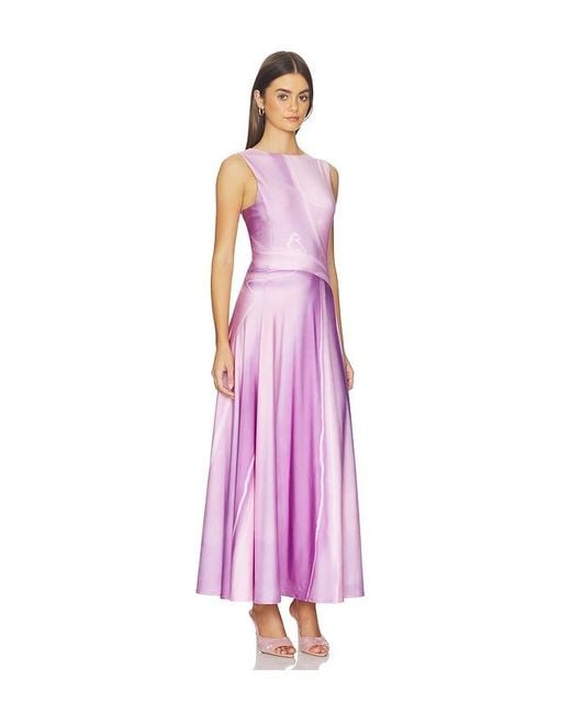 Kate Barton White Illusion Print Kate Liquid Maxi Dress