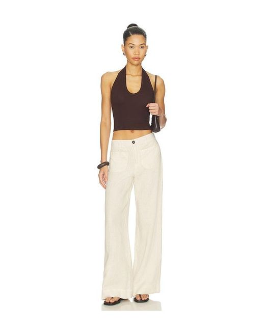 Sanctuary White The Linen Marine Wide Leg Pants