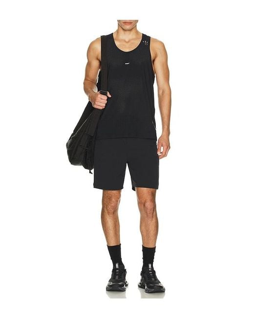 Satisfy Black Space-O Singlet for men
