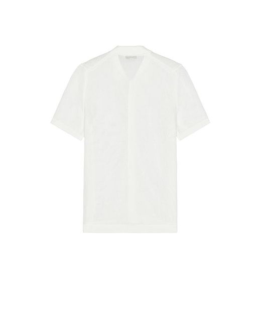 メンズ Onia Crochet Knit Button Up Shirt White