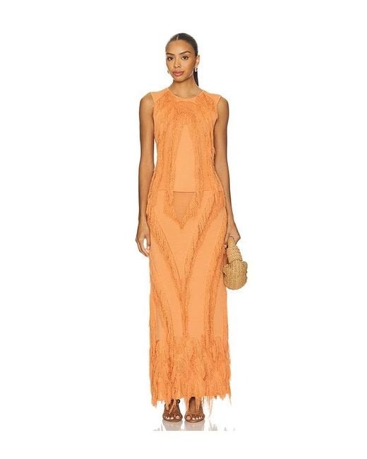 Ulla Johnson Orange Bonnie Sleeveless Knit Top