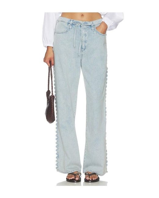 Rag & Bone Blue Featherweight Phoebe Drawstring Jeans