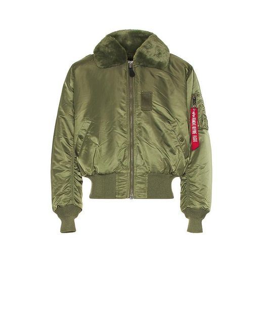 Alpha Industries Green B-15 Heritage Fit Flight Jacket for men