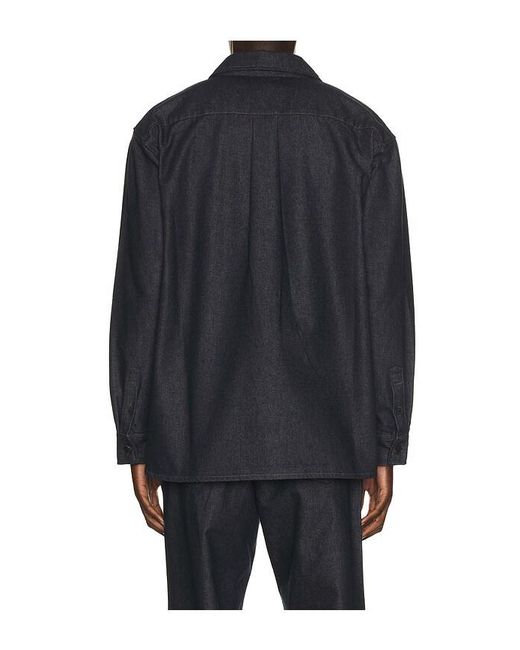 LE17SEPTEMBRE Black Denim Over Shirt for men