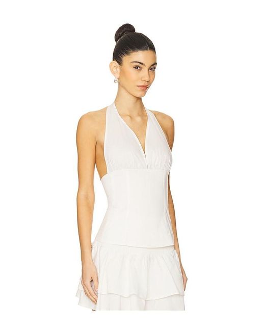 WeWoreWhat Top スリーブレストップス White