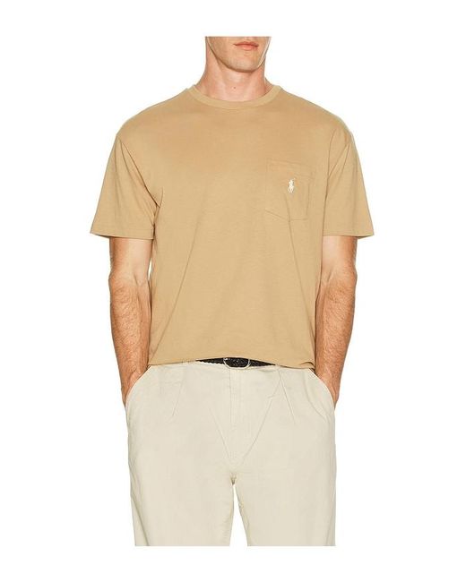 Polo Ralph Lauren Natural Short Sleeve Crewneck Pocket Tee for men