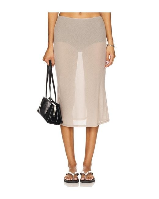Falda Brynn En Color Taupe Talla (También En S, Xs, M) geel de color Natural