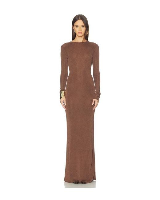 Lovers + Friends Brown Maize Maxi Dress