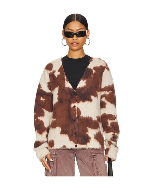 Jaded London Multicolor Cow Chuck Cardigan
