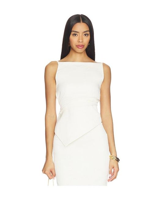 NonChalant Label White Elvina Top