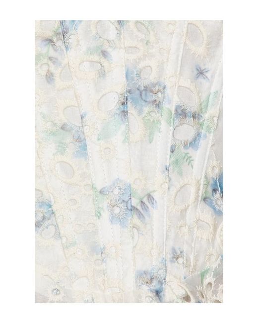 Bardot White Adaline Broderie Midi Dress