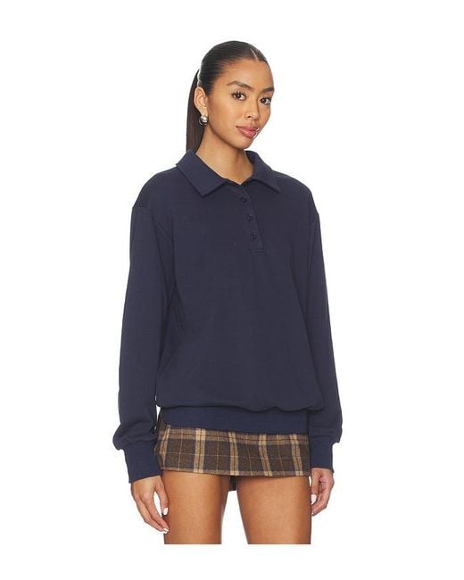 ALL THE WAYS Blue Rana Polo Top