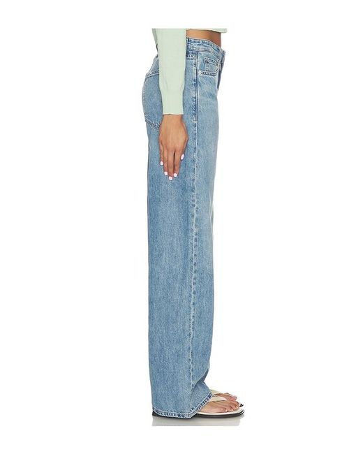 Rag & Bone Blue Featherweight Logan Wide Jeans