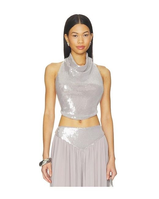retroféte Multicolor Pyna Sequin Top