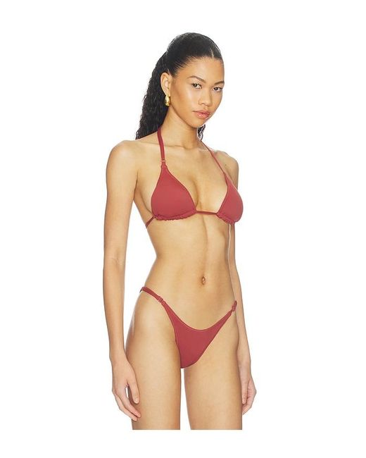 geel Orange Triangle Bikini Top