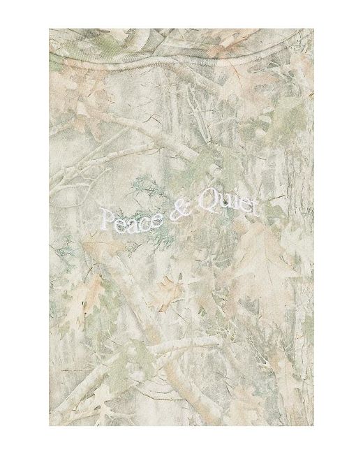 Museum of Peace & Quiet White Wordmark Camo Distressed Hoodie for men