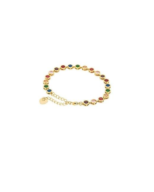 BRACHA Metallic Celeste Colored Tennis Bracelet
