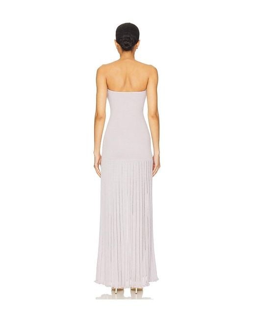 LPA White Mikayla Strapless Maxi