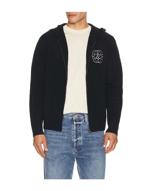 Museum of Peace & Quiet Black Symbol Mohair Zip-Up Hoodie for men