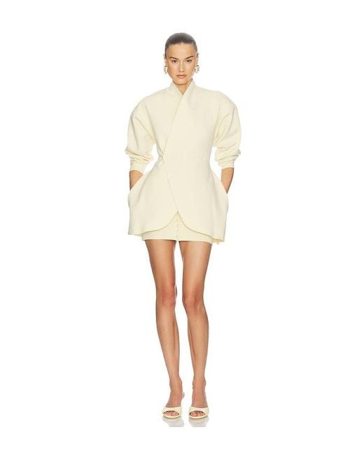 Helsa Natural Lettie Knit Blazer Dress