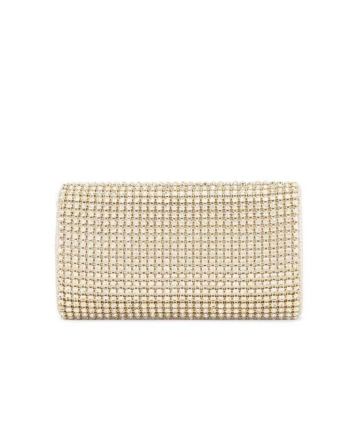 Olga Berg Natural Mariana Crystal Clutch
