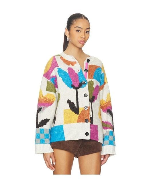 Free People Multicolor Tulip Whirl Cardigan