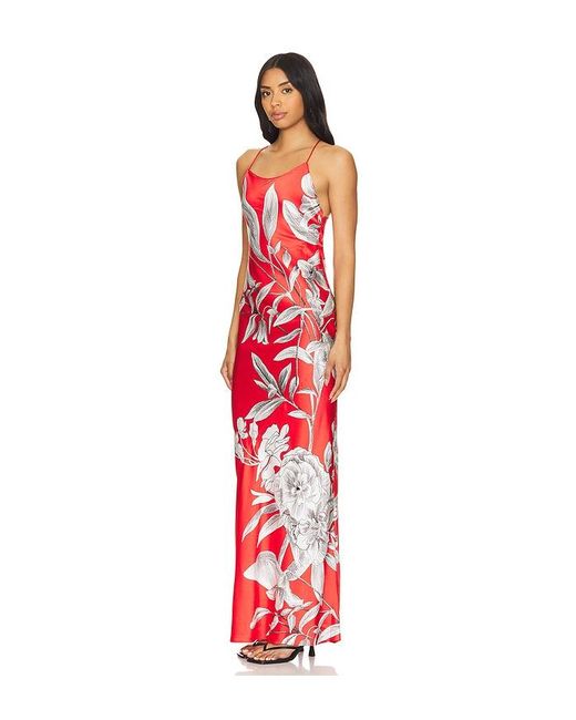 Alice + Olivia Red Paloma Slip Dress