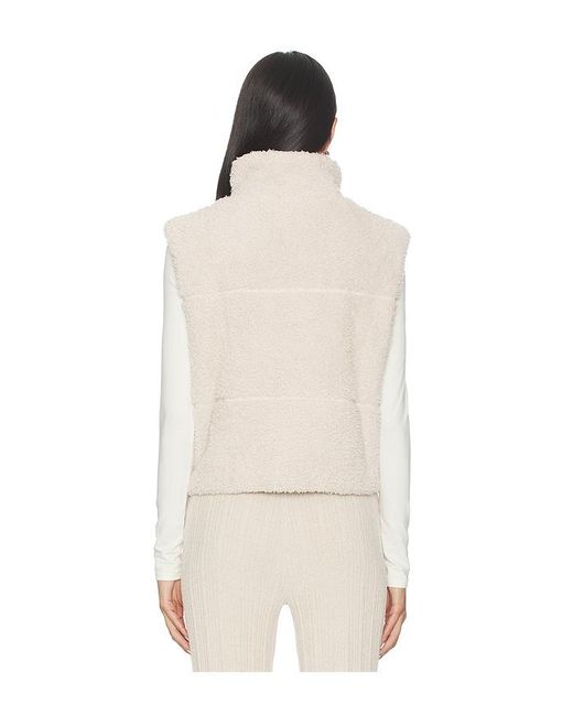 Barefoot Dreams Natural Brushed Cozychic Puffer Vest