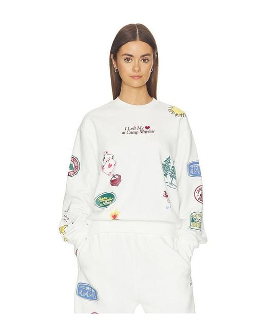 The Mayfair Group White No Wifi Here Crewneck