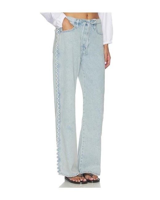 Rag & Bone Blue Featherweight Phoebe Drawstring Jeans