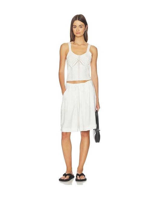 SABLYN White Thea Scoop Neck Tank
