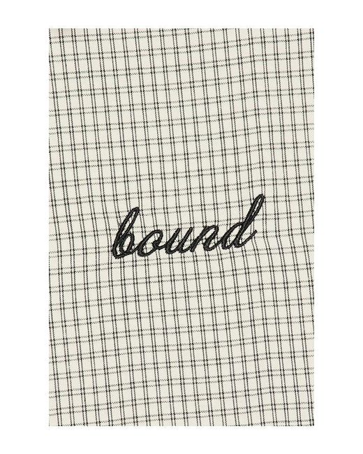 BOUND Gray Gingham Cropped Shirt for men