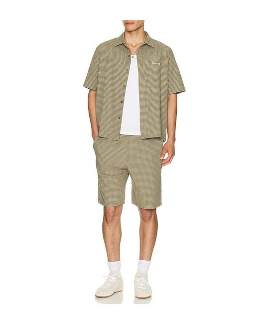 BOUND Natural Gingham Cropped Shirt for men