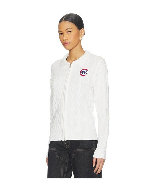 Terez White X Revolve Chicago Cubs Zip Knit Cardigan