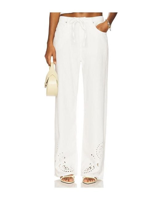 Rag & Bone White Featherweight Phoebe Wide Leg