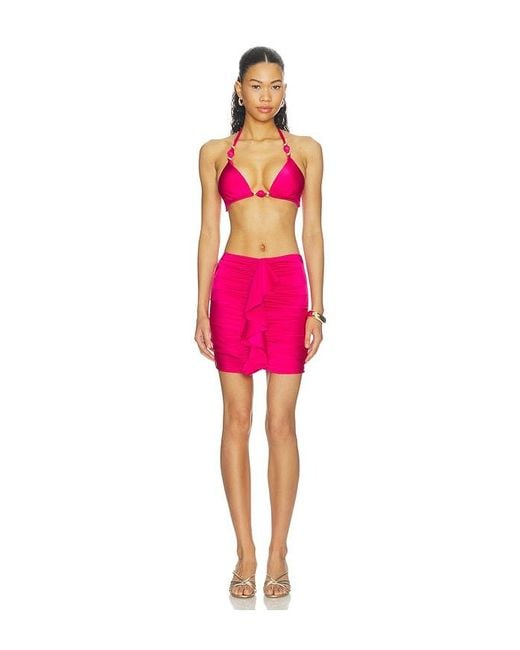 PATBO Pink Aurora Lycra Mini Skirt