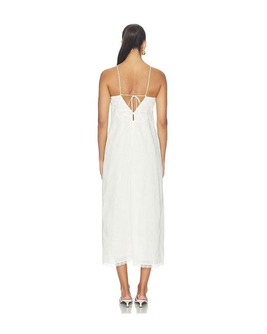 Free People White Sky Dancing Midi Dress