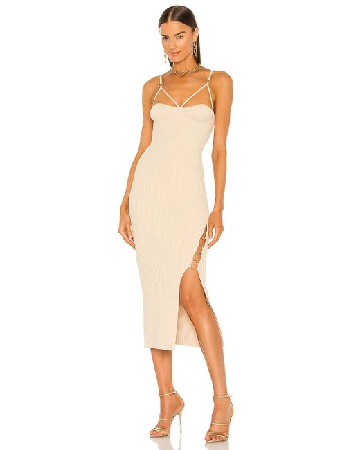 thea black white stripe ribbed midi dress