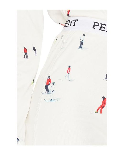 Perfect Moment White Printed Base Layer Legging