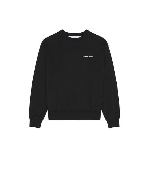 Tommy Hilfiger Black Varsity Crest Crew Sweatshirt for men
