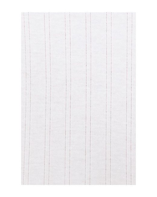 GOOD AMERICAN White Cotton Pointelle Cardigan