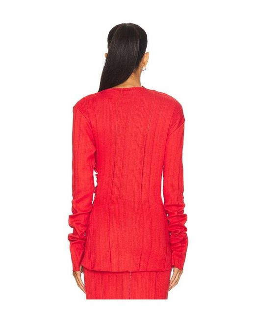 Jade Cropper Red Long Sleeve Top