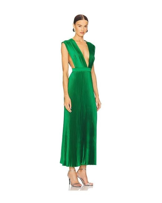 L'idée Green Gala Midi Dress